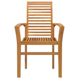 Dining Chair 4 pcs Brown 62 x 55 x 94 cm Solid Teak Wood 42007596