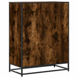 Shoe Cabinet Smoked Oak 75x38x97.5 cm Engineered Wood and Metal 3300877