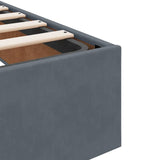 Ottoman Bed Frame No Mattress Dark Grey Single Velvet 3310998