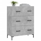 Sideboard Concrete Grey 69.5x34x90 cm Engineered Wood 827856