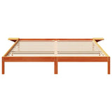 Bed Frame Wax Brown 180 x 200 cm Solid Pine Wood 873180
