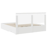 Bed Frame with Headboard White 180 x 200 cm Engineered Wood 3411271