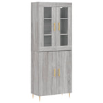 Highboard Grey Sonoma 69.5x34x180 cm Engineered Wood 3198207