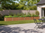 Raised Garden Bed Wood Brown 480 x 80 x 55 cm cold-rolled steel 8006438
