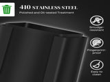50L Dual Compartment Stainless Steel Bin, with Deodoriser Holders - Black T3398P343174