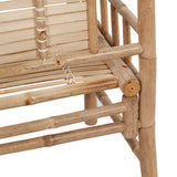 Garden Bench Natural Bamboo 120 cm wide Sturdy Garden Bench 41504