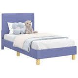 Children's Bed Frame with Headboard Jeans Blue 80 x 160 cm 42010988