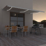 Manual Retractable Awning with LED 600x350 cm Cream 3069042