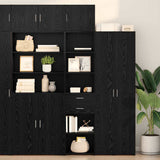 Highboard Black Oak 45 x 42.5 x 185 cm Engineered Wood 3402640