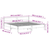 Bed Frame without Mattress Wax Brown 200x200 cm Solid Wood Pine 3216211