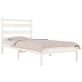 3103639 Bed Frame without Mattress White Solid Wood 100x200 cm