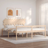 Senior Bed without Mattress Super King Size Solid Wood 3195561