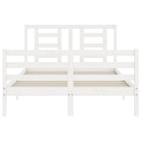 Bed Frame without Mattress White 140x200 cm Solid Wood 3194702
