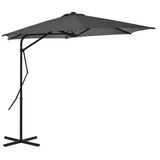 Garden Parasol with Steel Pole 300 cm Anthracite 44887