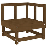 Garden Corner Sofas 2 pcs Honey Brown Solid Wood Pine 825397