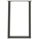 Dining Table Legs U-Shaped 2 pcs Anthracite 50x cm Steel 4012786