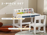 Art Table and Chair Set for children, Kids Art Desk and Chair Set with Storage Shelf and Drawers T3398P422174