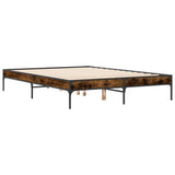 Bed Frame without Mattress Smoked Oak 120x200 cm 845023