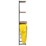 ZNTS Tractor Wine Cabinet Yellow 49x31x172 cm Solid Mango Wood 320488