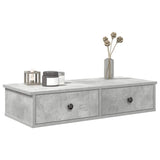 ZNTS Wall Shelf with Drawers Concrete Grey 80x31x17 cm Engineered Wood 859953