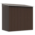 Garden Storage Shed Brown 194x121x181 cm Steel 47027