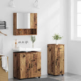 Bathroom Furniture Set 3 pcs Old Wood Engineered wood & Metal 3392961
