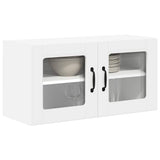 Wall Glass Cabinet LUCCA White 80 x 31 x 40 cm Engineered Wood 884944