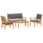 Garden Sofa Set 4 pcs Brown 75 x 45 x 38cm Solid Acacia wood 3325228