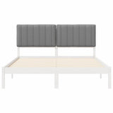 Bed Frame with Upholstered Headboard Light Grey 150 x 200 cm 878043