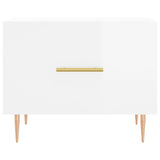 Coffee Tables 2pcs High Gloss White 50x50x40 cm Engineered Wood 829369