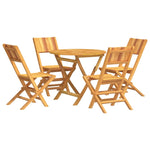 ZNTS 5 Piece Garden Dining Set Solid Wood Teak 3155020