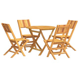 ZNTS 5 Piece Garden Dining Set Solid Wood Teak 3155020