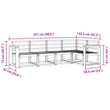 Outdoor Sofa Set 5 pcs White Solid Acacia Wood 3387633