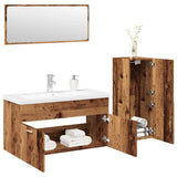 4 Piece Bathroom Furniture Set Old Wood Engineered Wood 3328601