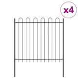 Garden Fence Grey 6.8 x 1.5 m Powder-coated steel 3334077