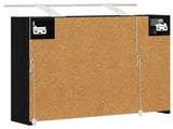 Bathroom Mirror Cabinet Black Oak 60 x 14.5 x 50 cm 889080