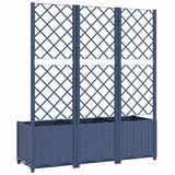 Garden Planter with Trellis Blue Grey 120x40x136 cm PP 318253