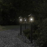 Outdoor Floor Lamps 3pcs Black 80 cm Stainless Steel 4006386