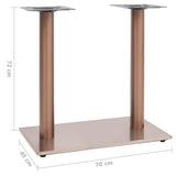 Bistro Table Leg Brass Stainless Steel 70x40x72 cm Industrial 325444