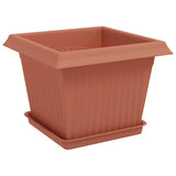 Plant Pots 24 pcs Brick Red 23 x 23 x 17.5 cm Plastic 3403306
