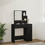 Dressing Table with LED Black 86.5x35x136 cm 808811