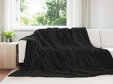 Throw Blankets 6 pcs Black 270 x 240 cm Fleece 42016964