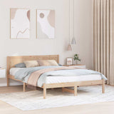 Bed Frame Brown 140 x 200 cm Solid Pine wood 872188