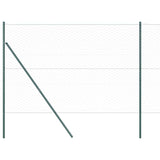 Fence with Posts Green 1.6 x 50 m PVC-coated steel 3352727