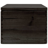 Wooden Box with Lid Black 40x30x23 cm Solid Wood Pine 4017396