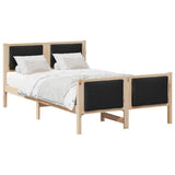 Bed Frame with Headboard Black 120 x 200 cm Fabric 878331
