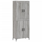 Highboard Grey Sonoma 69.5x34x180 cm Engineered Wood 3199559