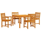 Garden Dining Set 5 pcs Brown Solid Acacia wood 3375646