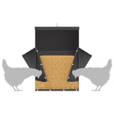 Chicken Feeder Black 40.5 x 45 x 41 cm Cold-Rolled Steel 874666