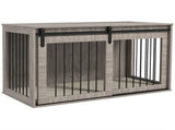 118cm Dog Crate Furniture with Removable Cushion for Extra Large Dogs - Walnut Brown T3398P349631